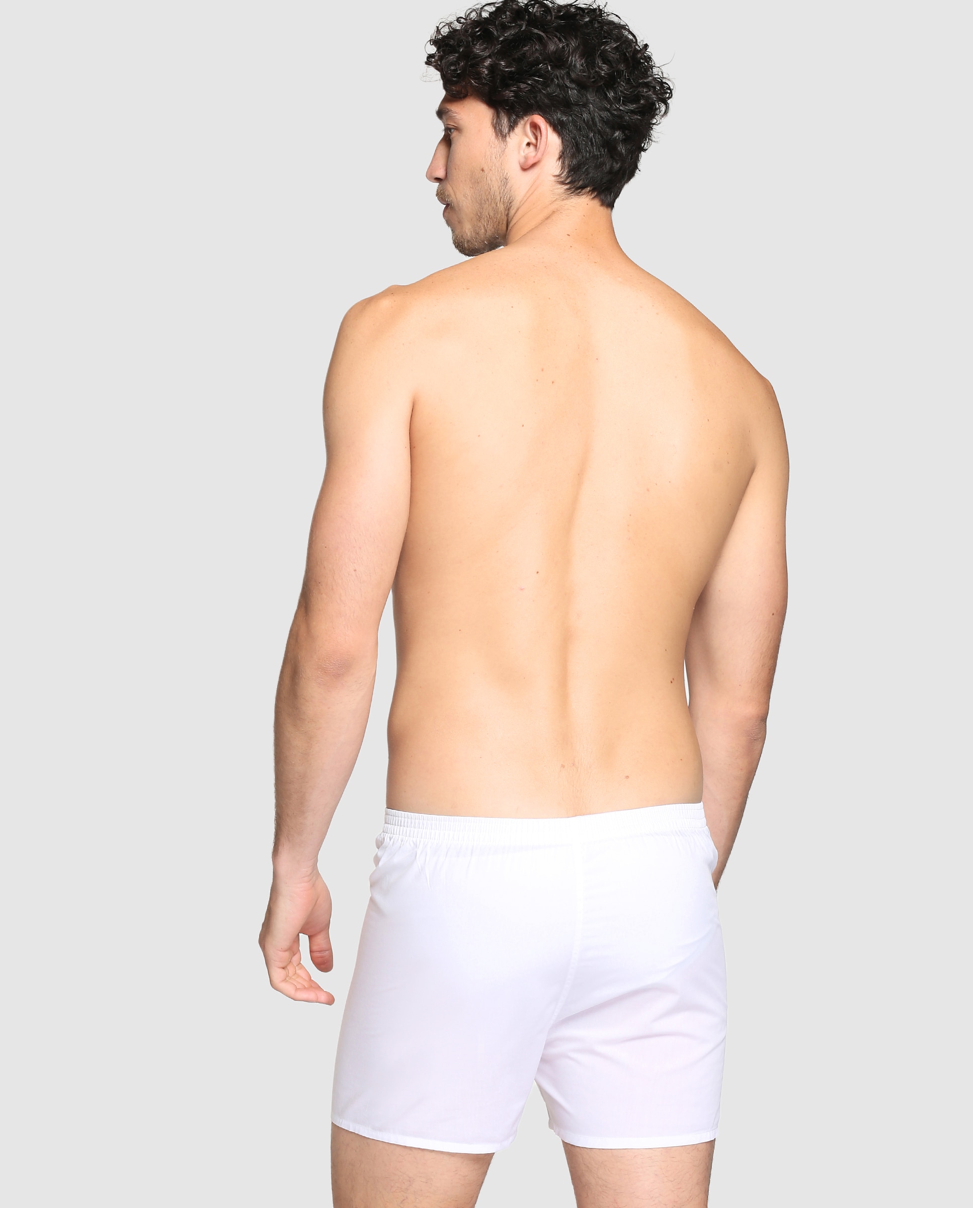 Boxers de tecido de homem Giulio brancos Branco-2
