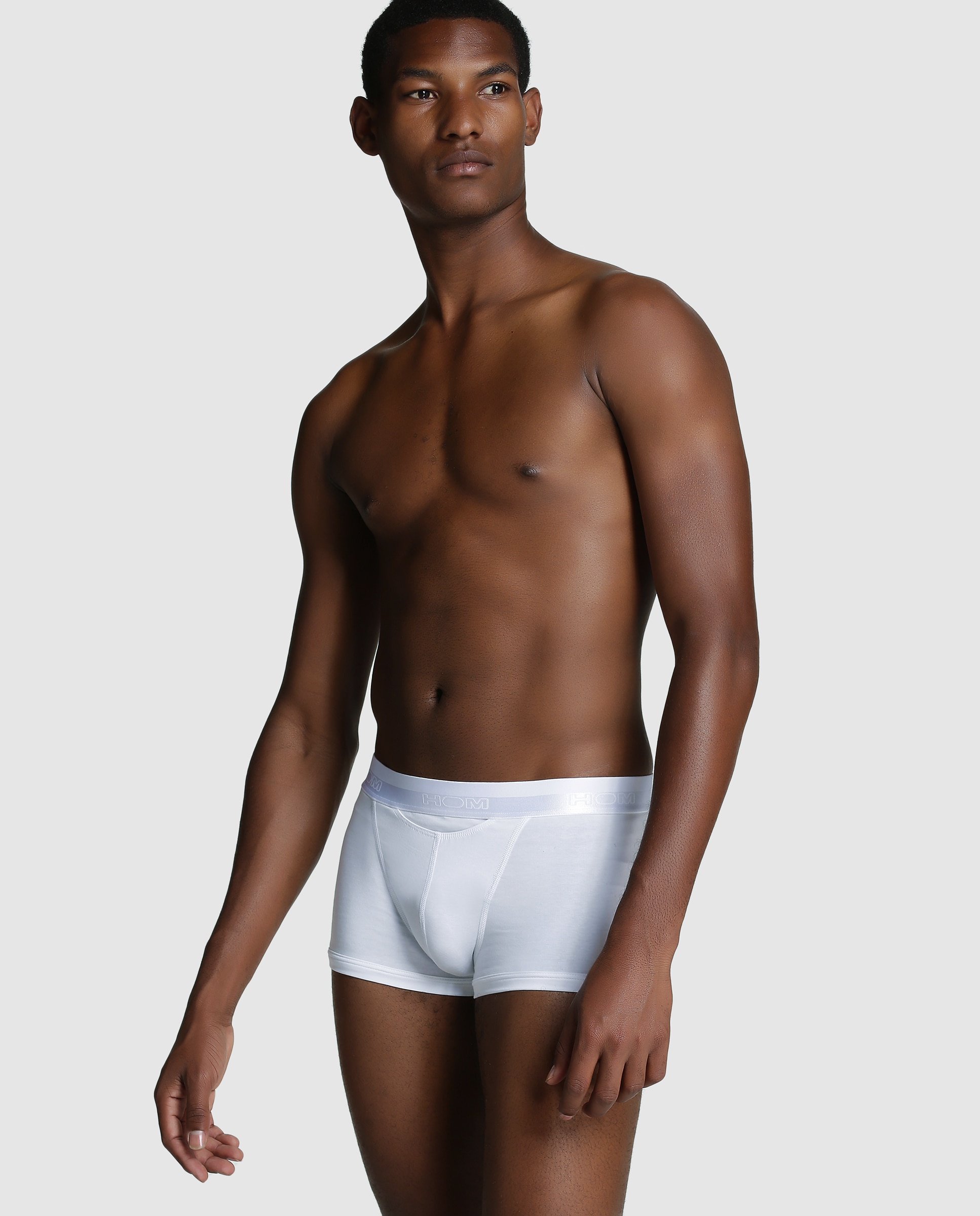 Boxers de malha de homem Hom brancos Branco-1