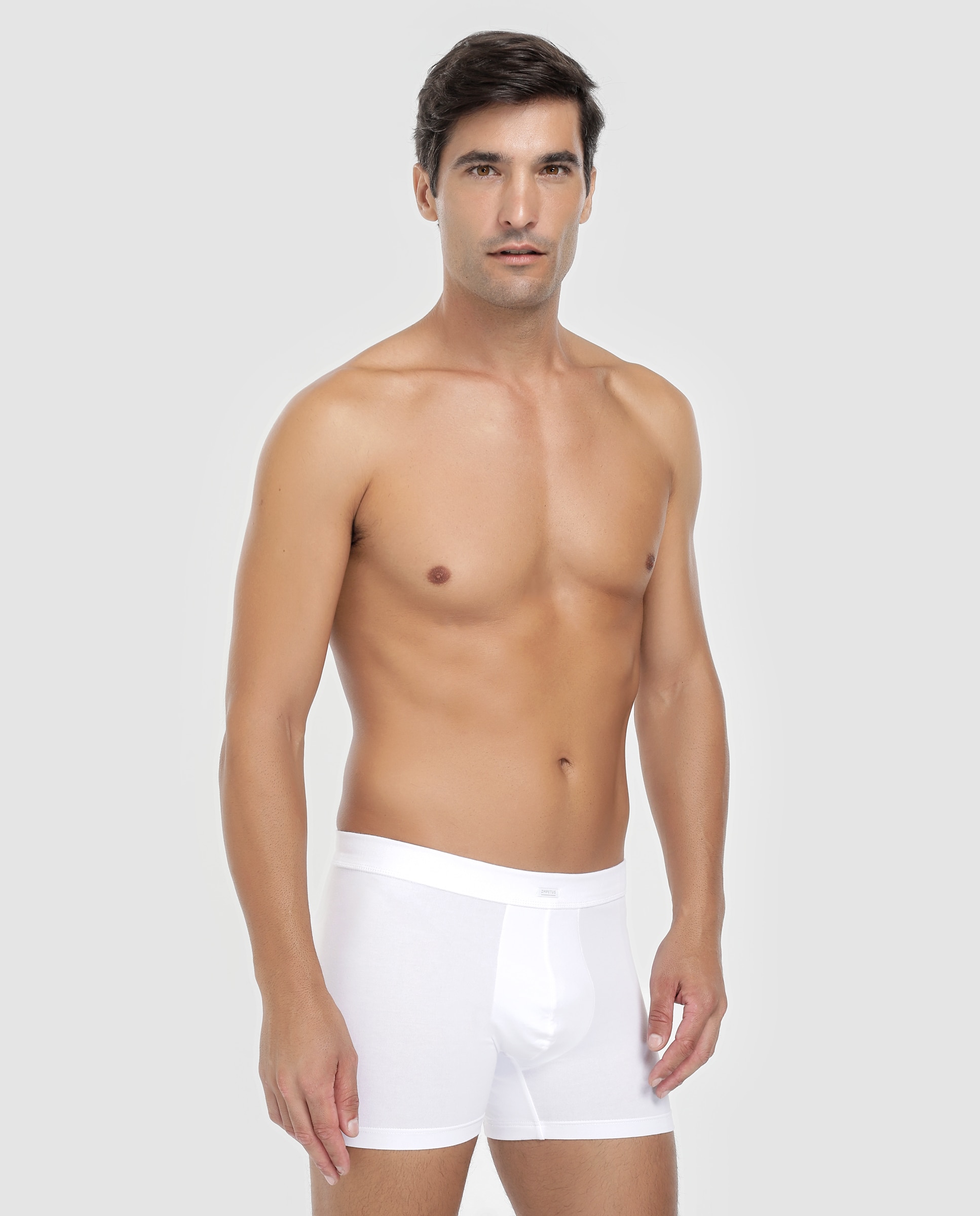 Imagem 0 de Boxers de malha de homem Impetus brancos lisos