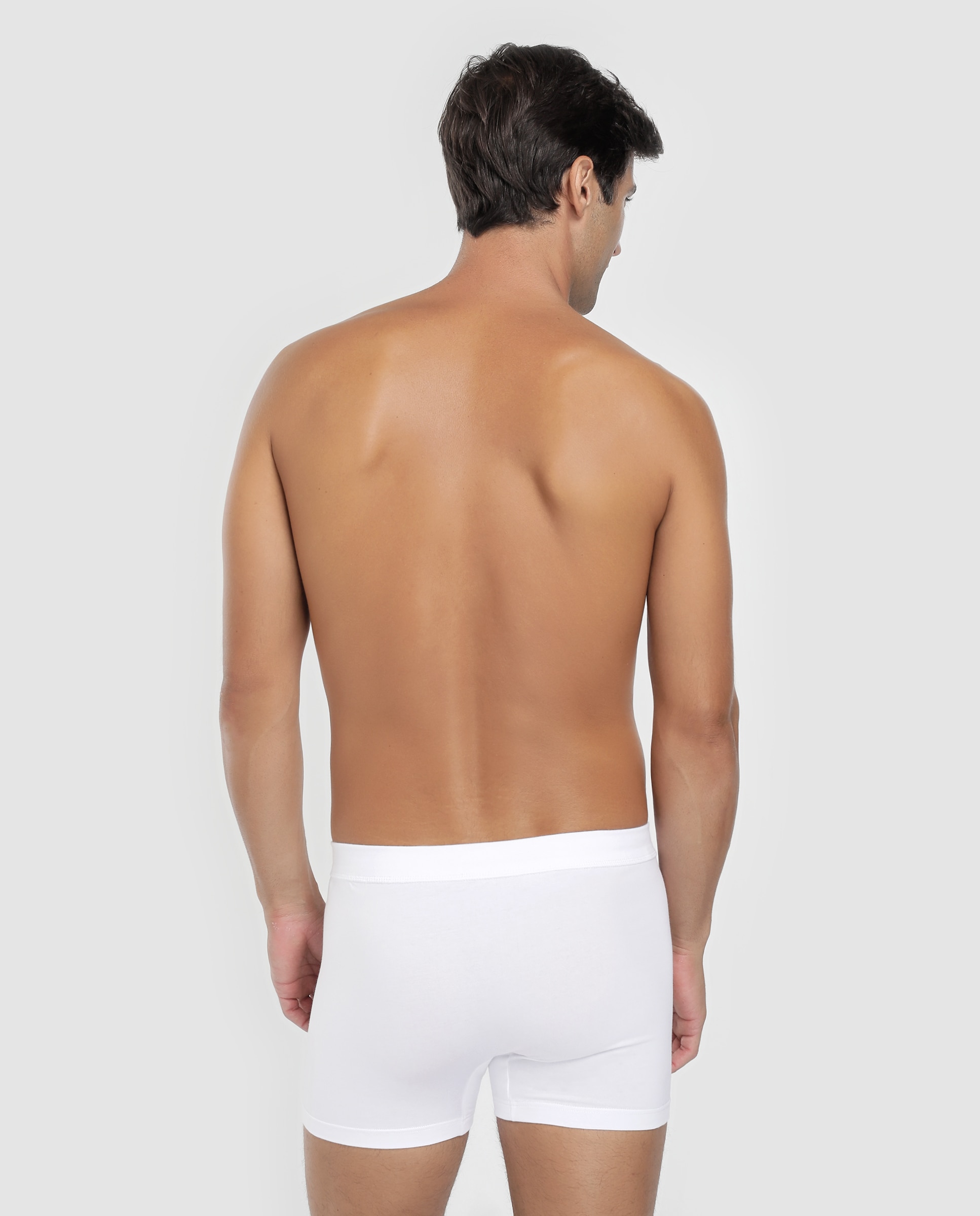 Boxers de malha de homem Impetus brancos lisos Branco-2
