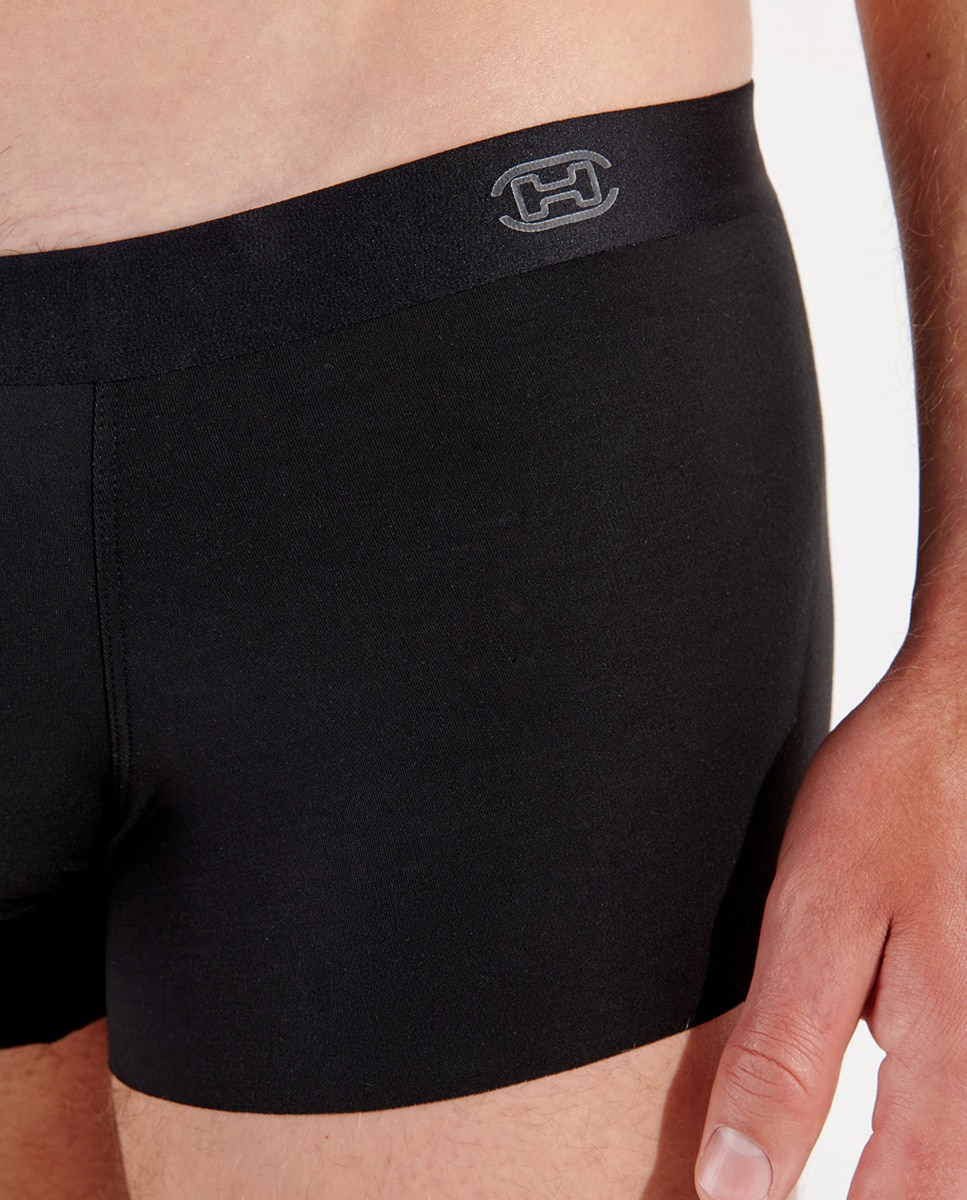 Boxers Fechados em Modal Lisos Preto-4