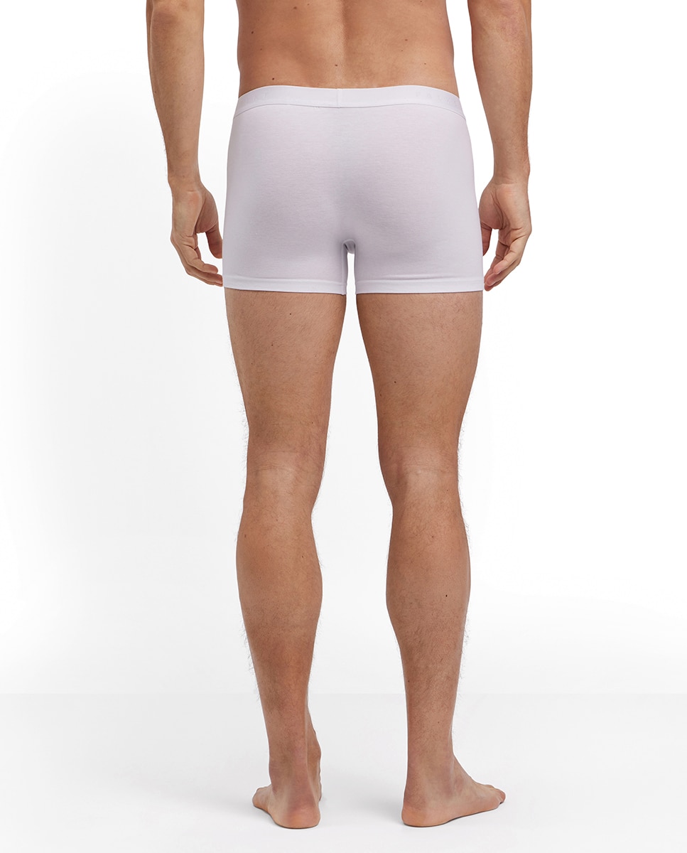 Boxers de Ponto Liso Branco-3