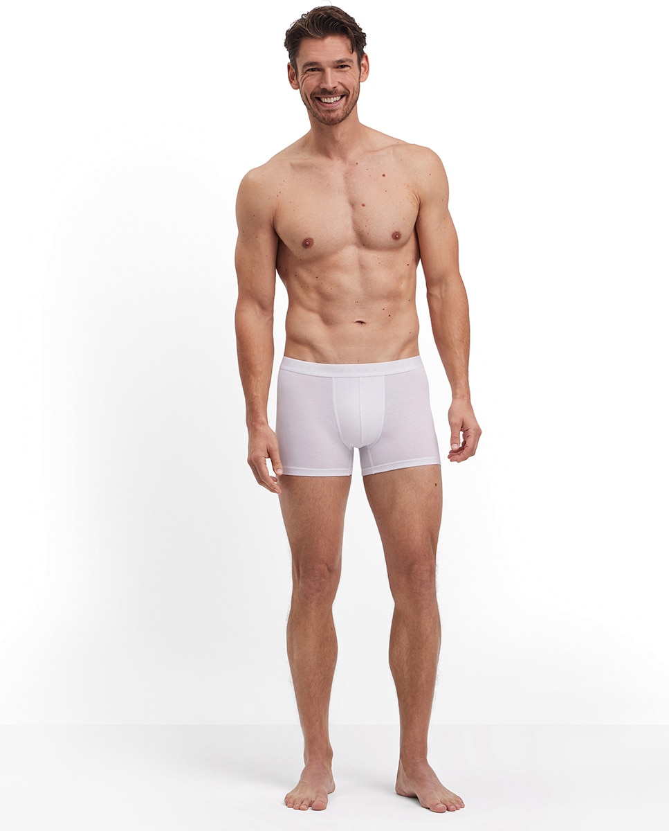 Boxers de Ponto Liso Branco-6