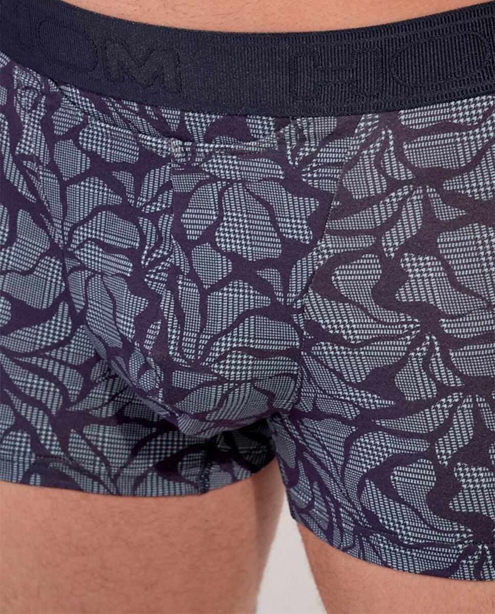 Boxers Abertos em Modal e Algodão Estampados Azul-marinho-4