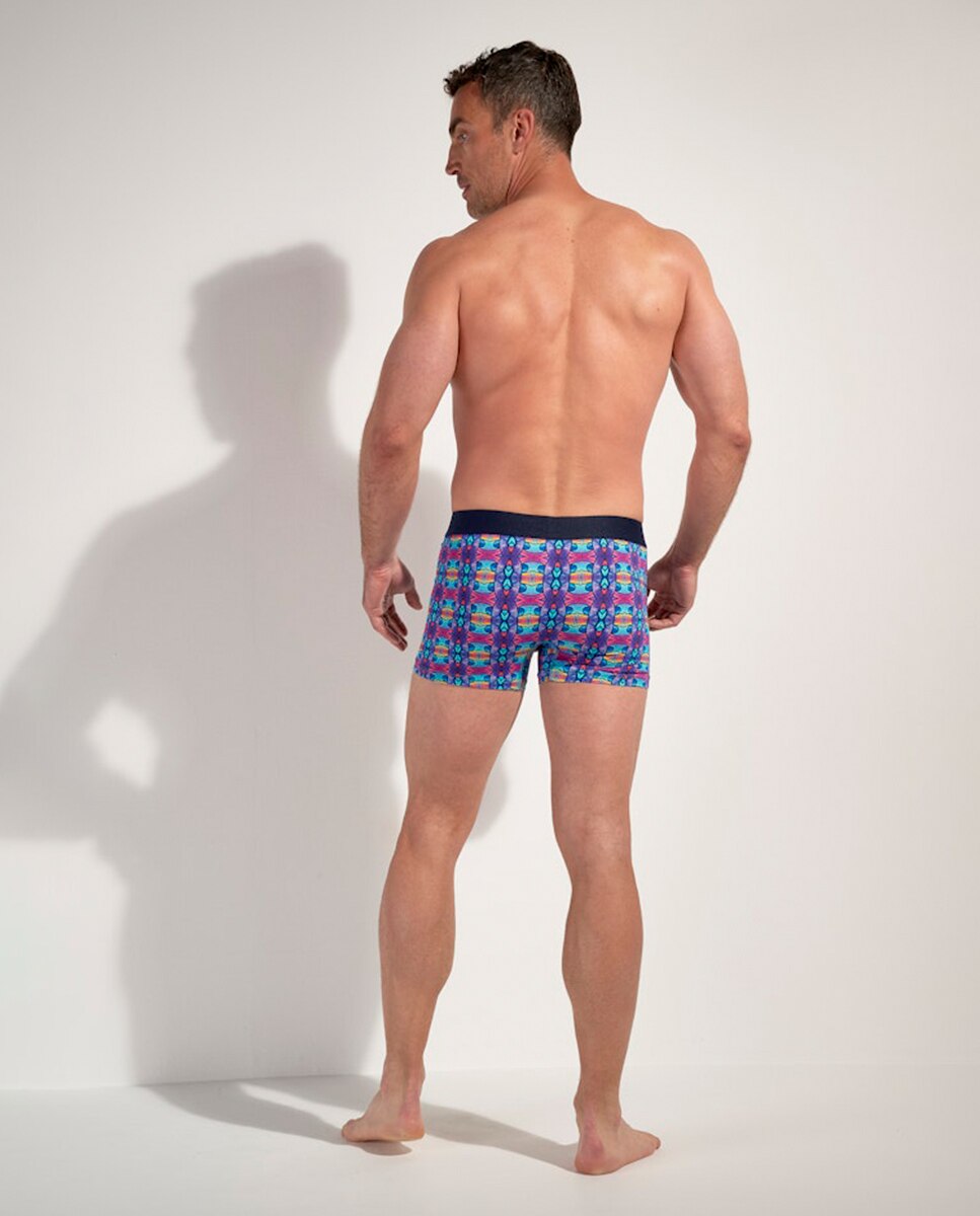 Boxers Fechados em Modal e Algodão Estampados Multicolor-3