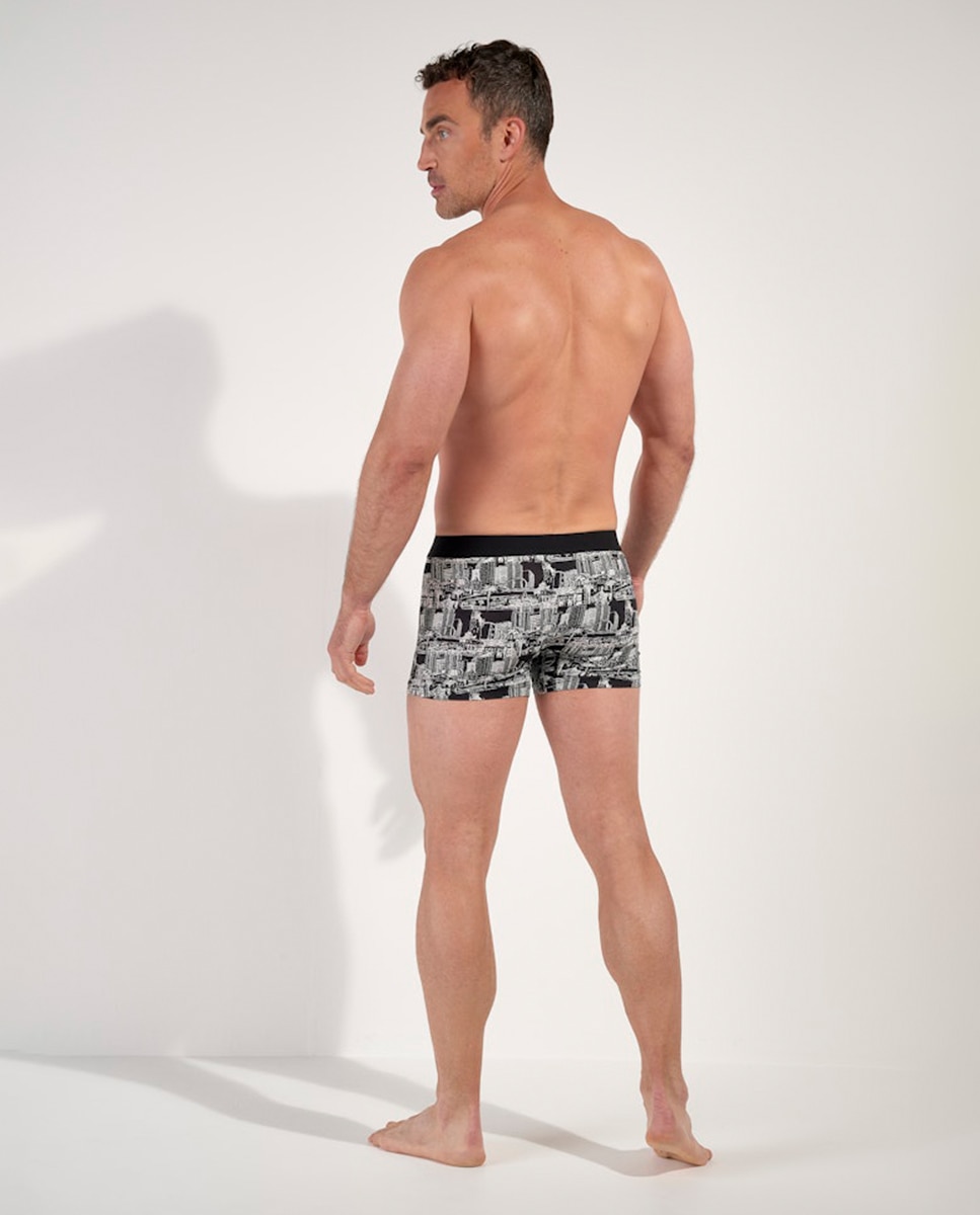Boxers de Malha Fechados em Modal e Algodão Estampados Multicolor-3