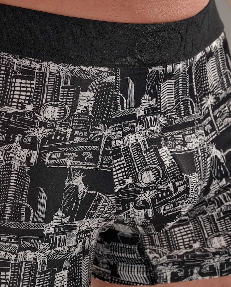Boxers de Malha Fechados em Modal e Algodão Estampados Multicolor-4