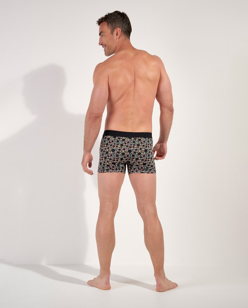 Boxers de Malha Fechados em Modal e Algodão Estampados Multicolor-3
