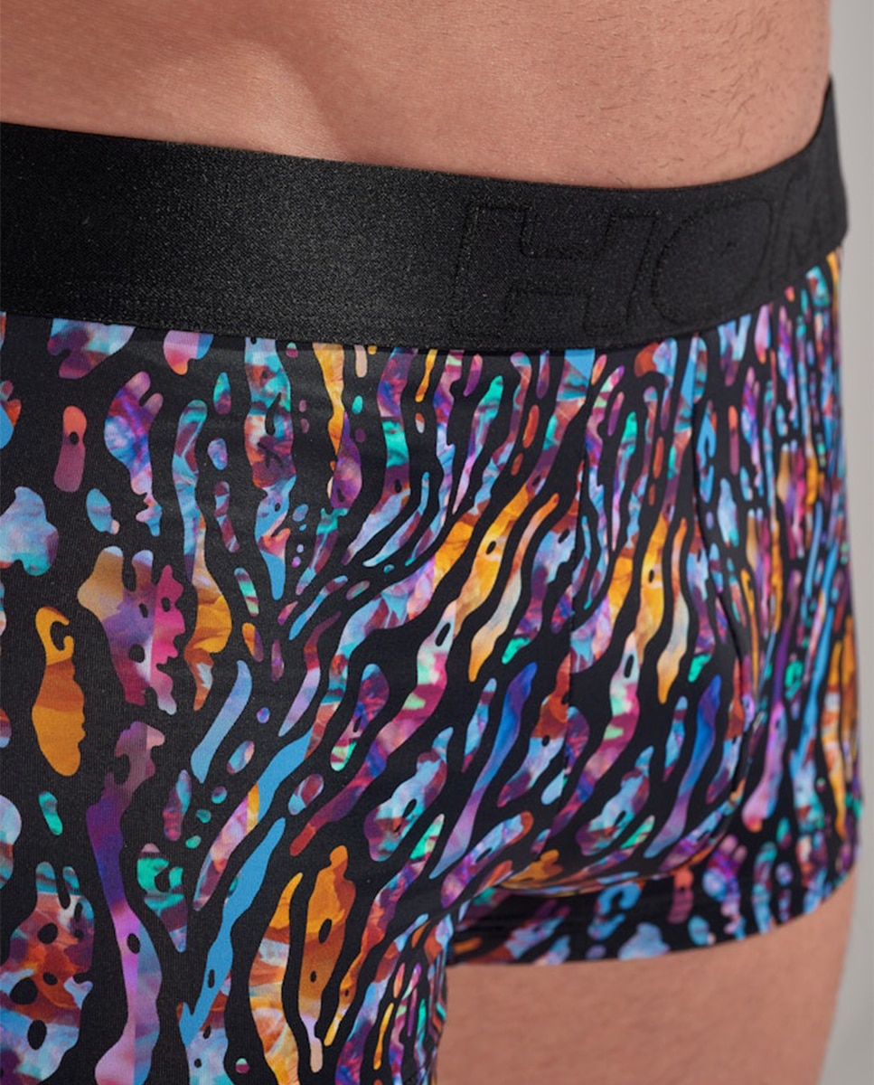 Boxers de Malha Fechados em Poliamida Estampados Multicolor-4