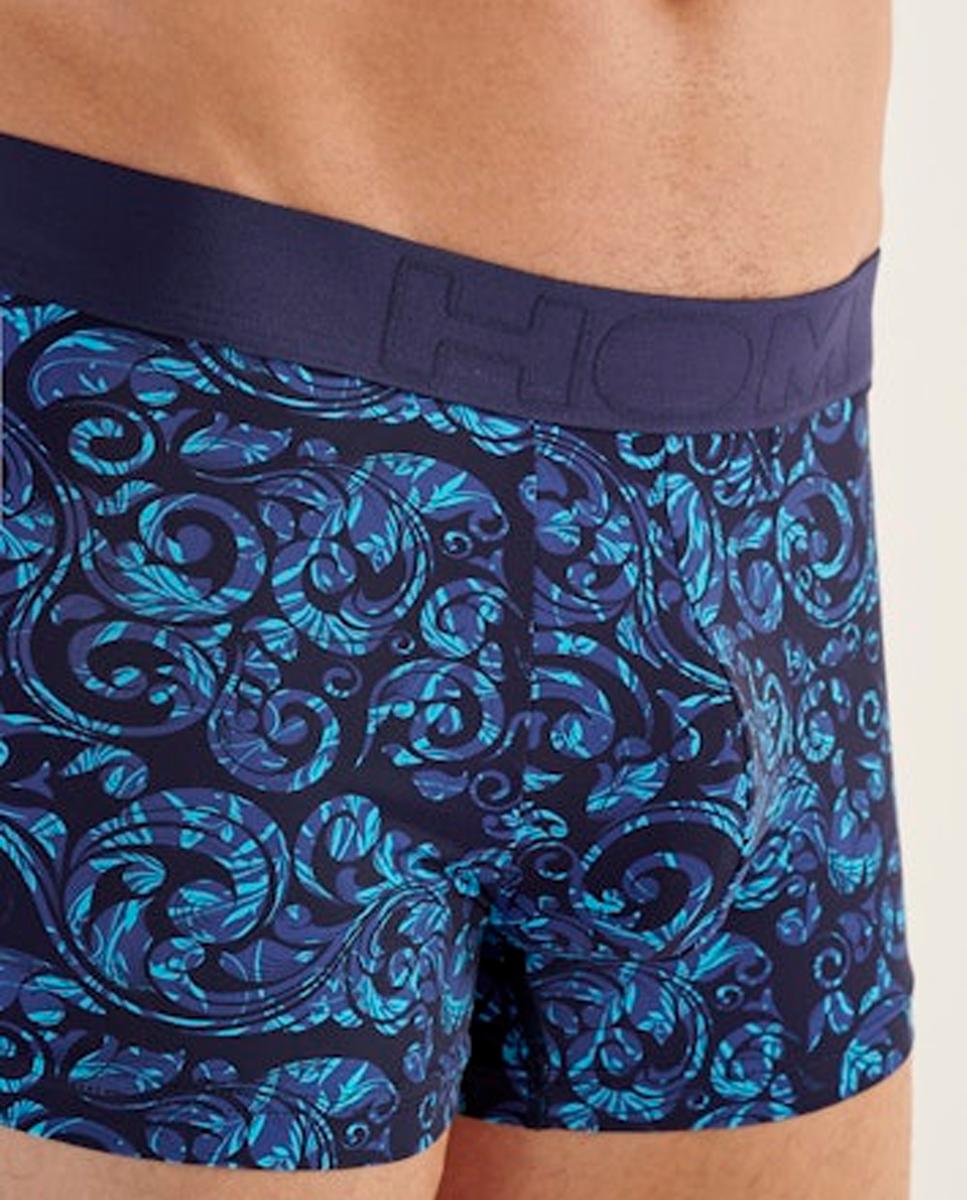 Boxers de Malha Fechada em Poliamida com Estampado Azul-marinho-4