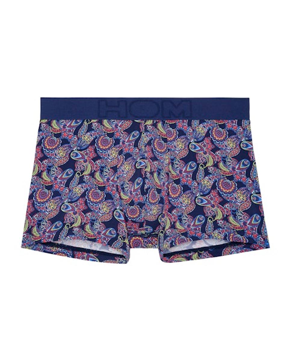Imagen 0 de Bóxer de punto cerrado en poliamida estampado de hombre Azul marino