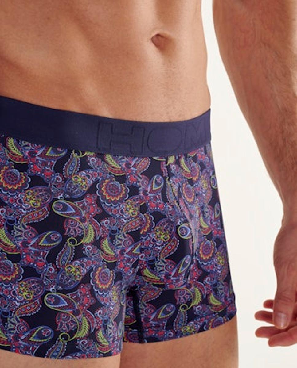 Boxers de Malha Fechada em Poliamida com Estampado Azul-marinho-4