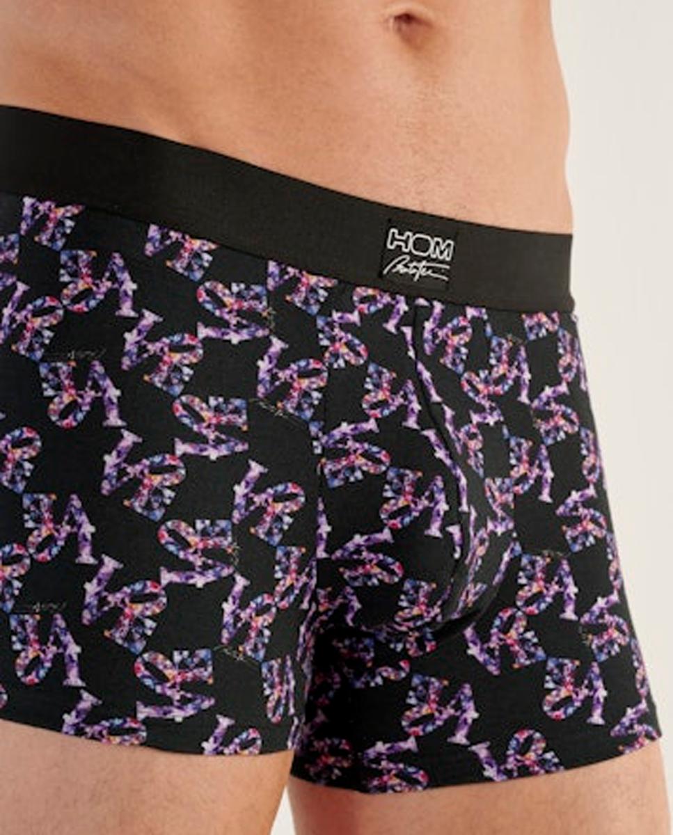 Boxers de Malha Fechada em Poliamida com Estampado Preto-3