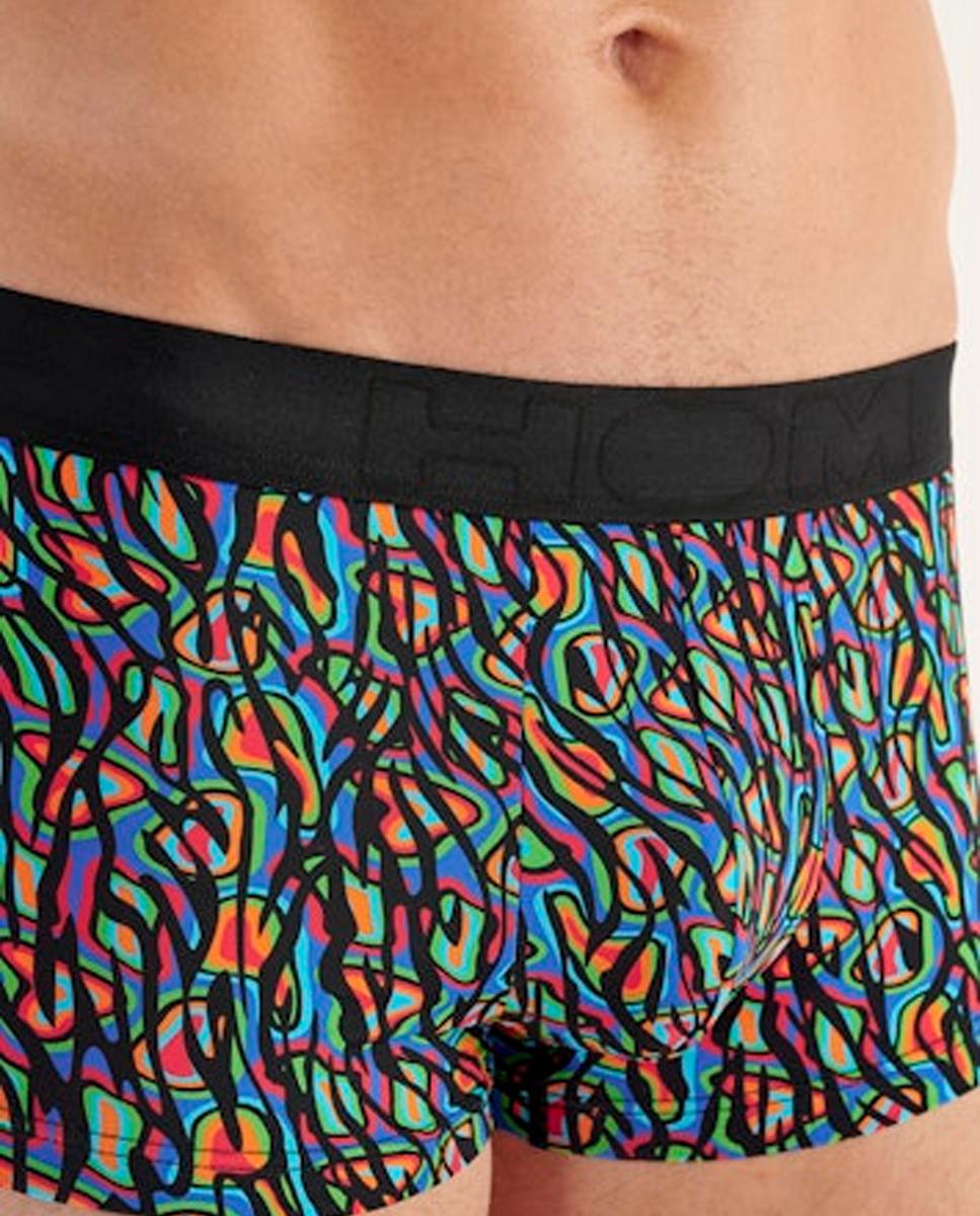Boxers de Malha Fechada em Poliamida com Estampado Azul-4