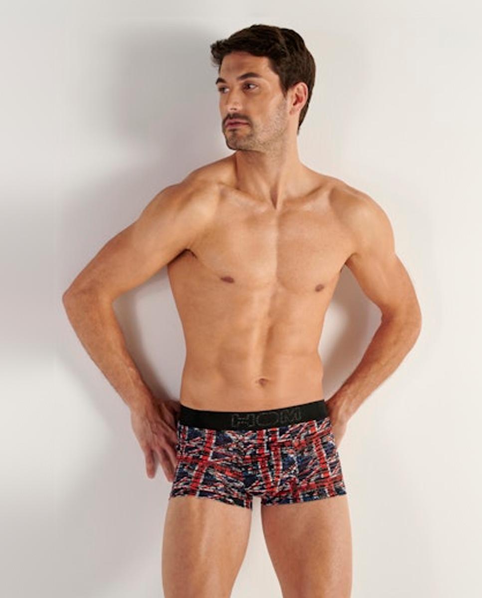 Boxers de Malha Fechada em Poliamida com Estampado Azul-2