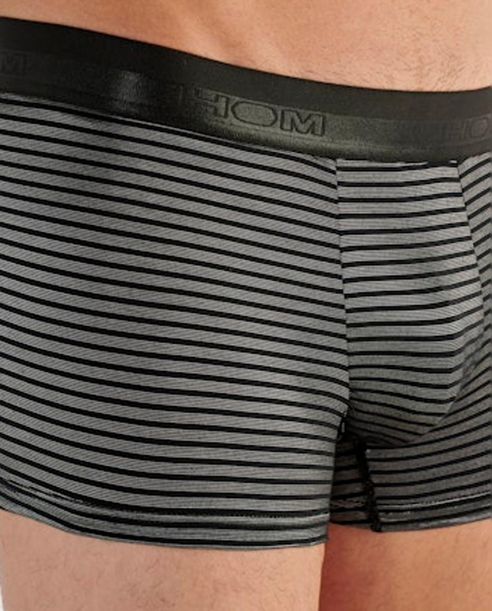 Boxers de Malha Fechada em Micromodal às Riscas Preto-4