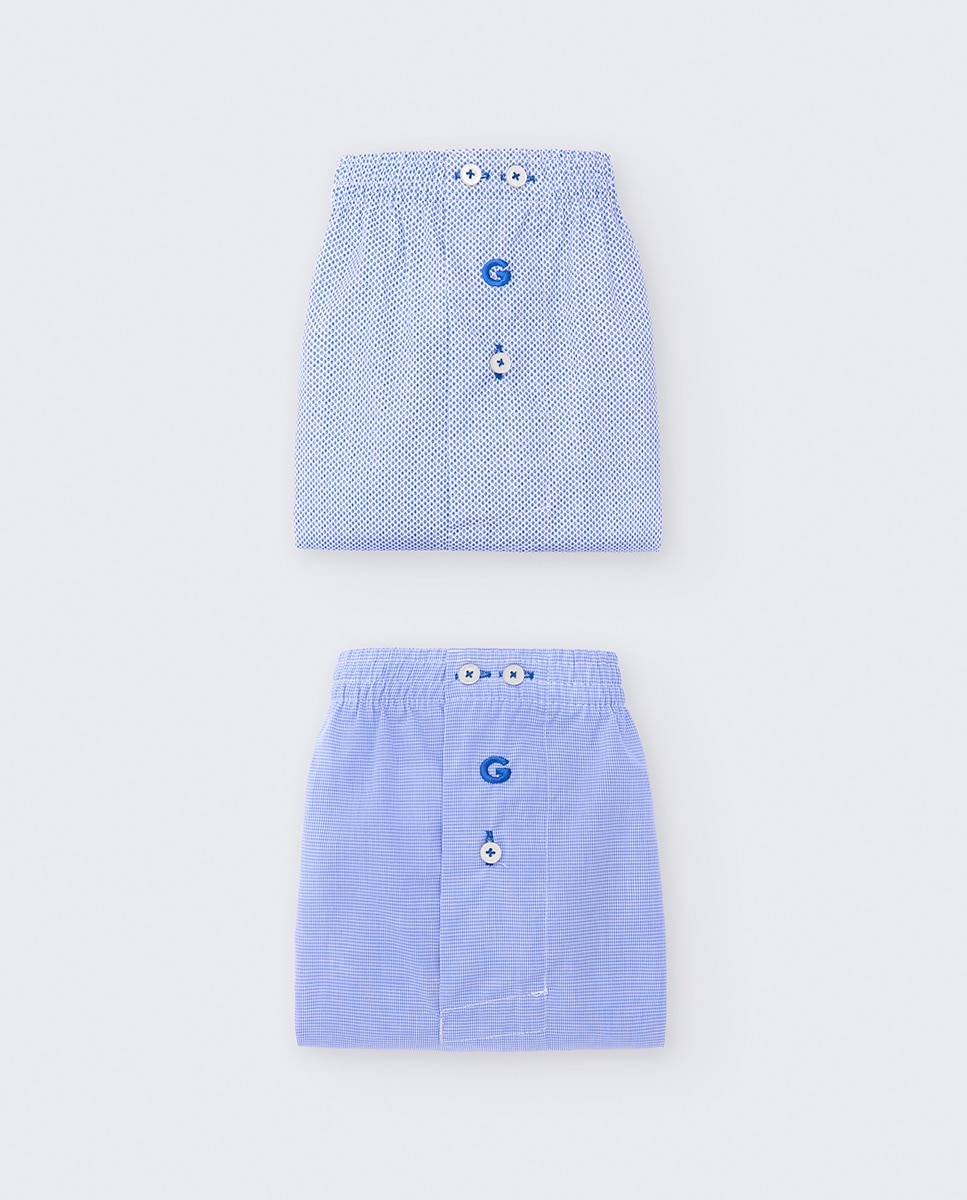 Pack de 2 Boxers de Tecido Azul-4