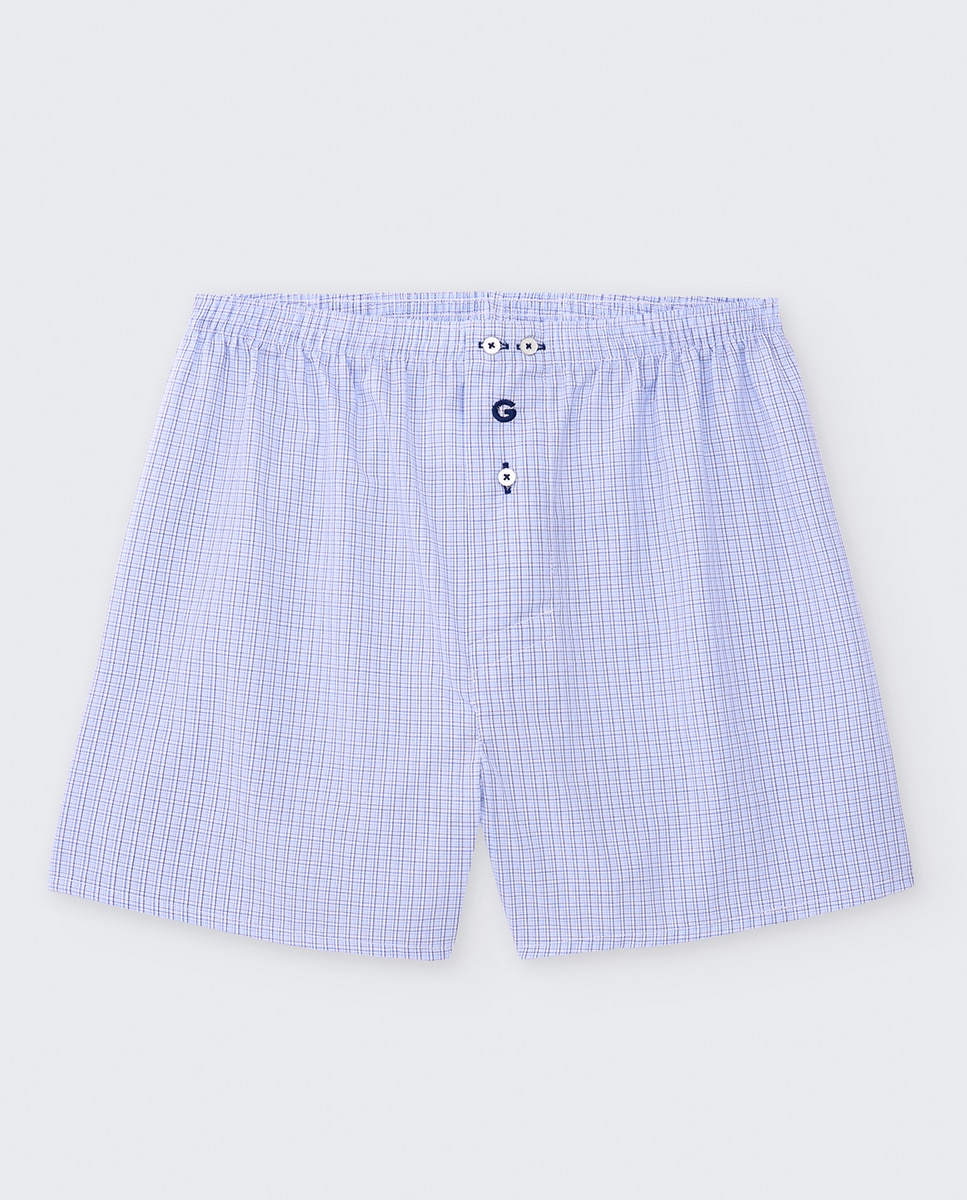 Pack de 2 bóxer de tela de hombre - Giulio - Azul Azul-5