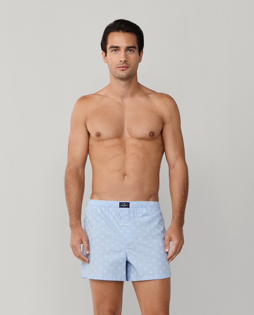 Pack de Dois Boxers de Tecido Azul-1