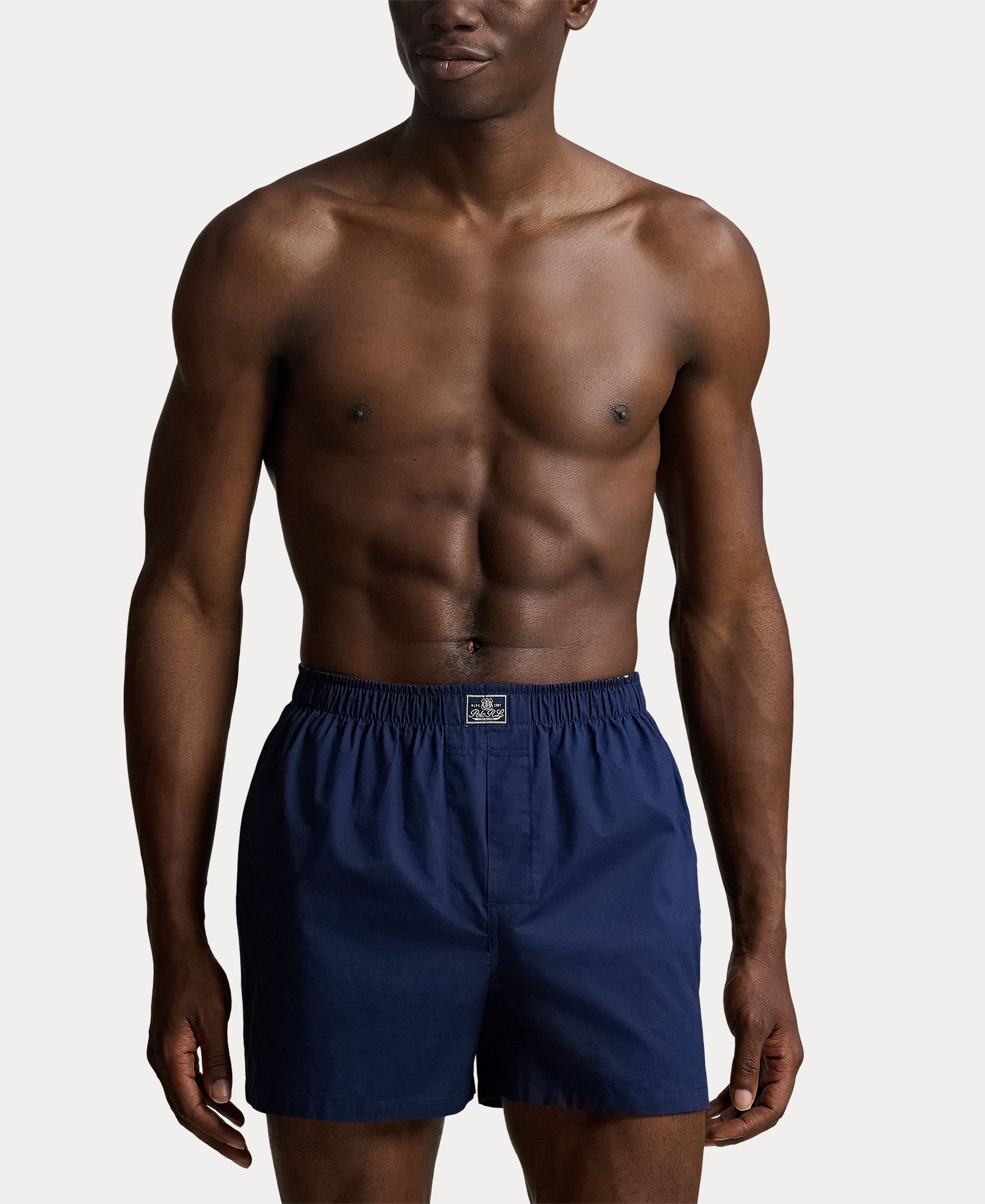 Pack de Três Boxers de Algodão - Várias Cores Azul-2