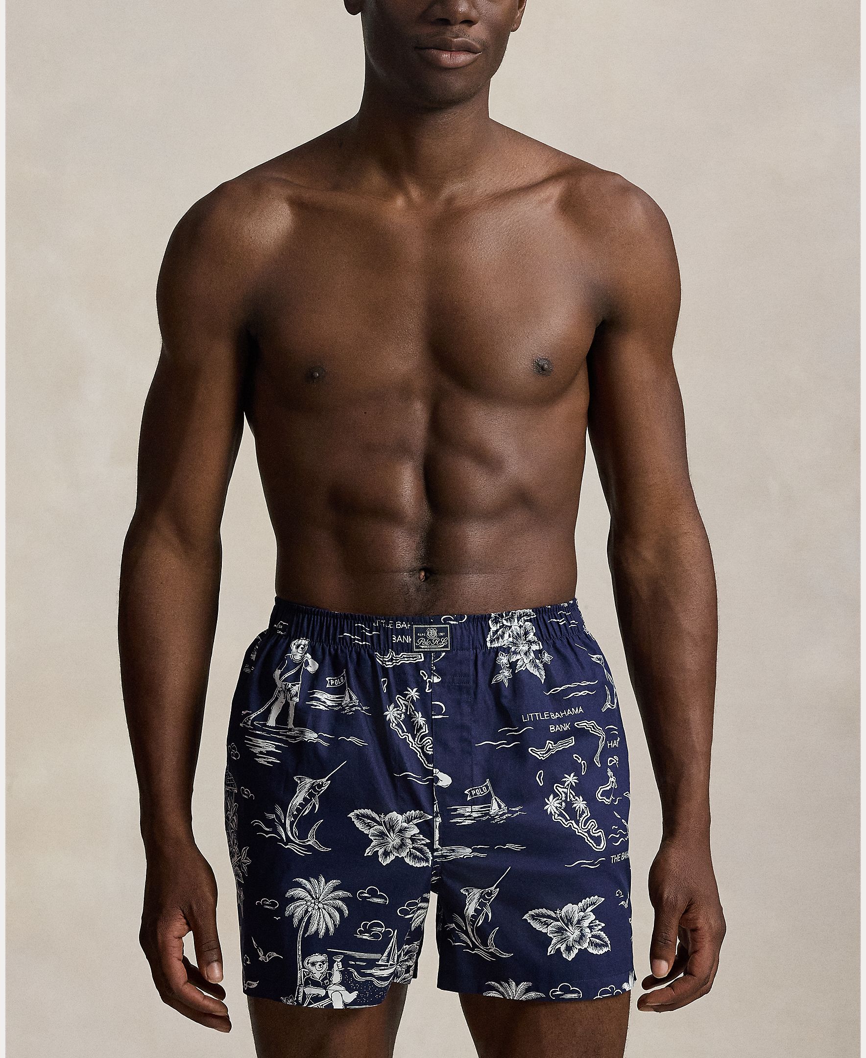 Pack de Três Boxers de Algodão - Várias Cores Azul-6