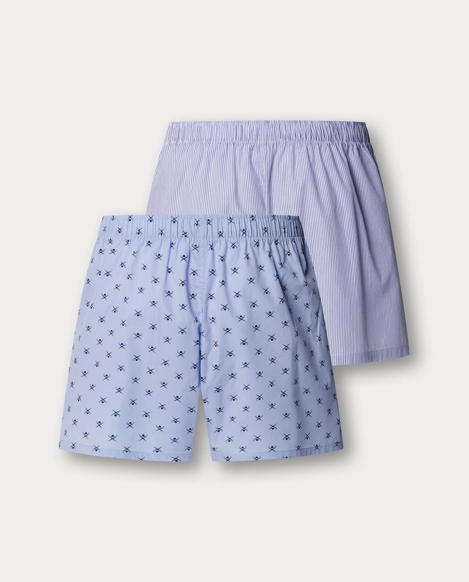 Pack de 2 Boxers em Tecido Icon Azul-2