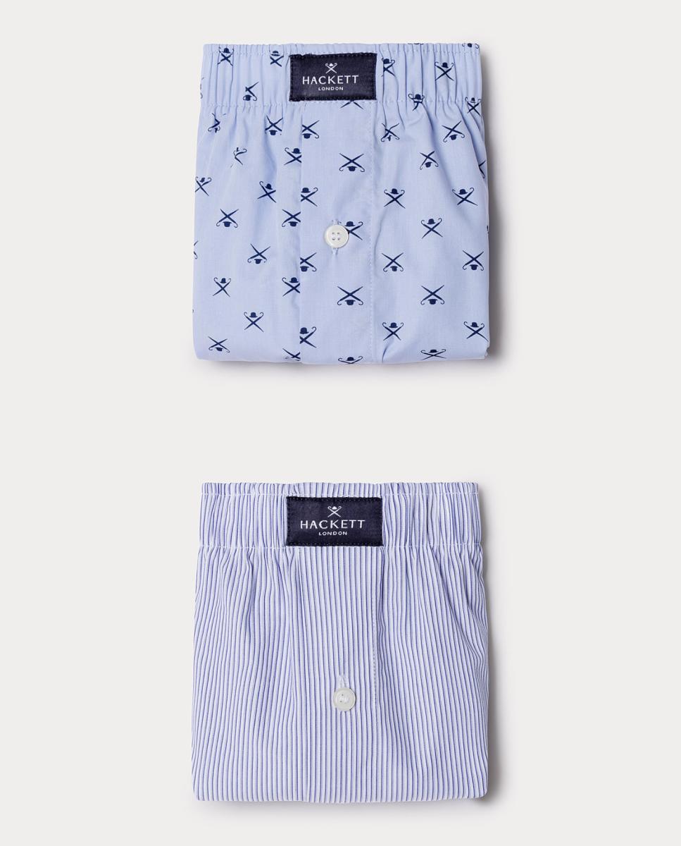 Pack de 2 Boxers em Tecido Icon Azul-3