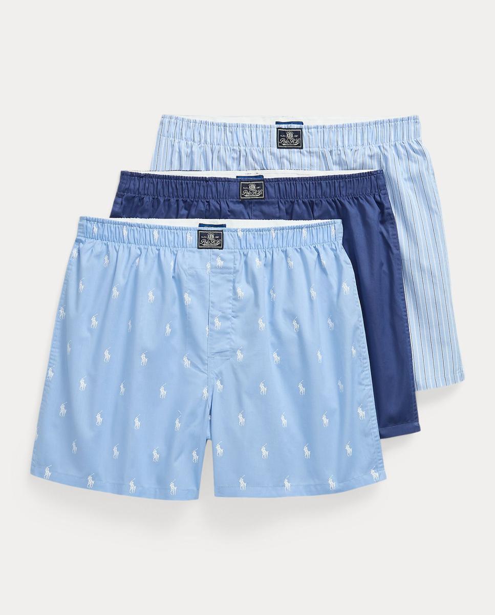 Imagem 0 de Pack de Três Boxers de Algodão em Várias Cores