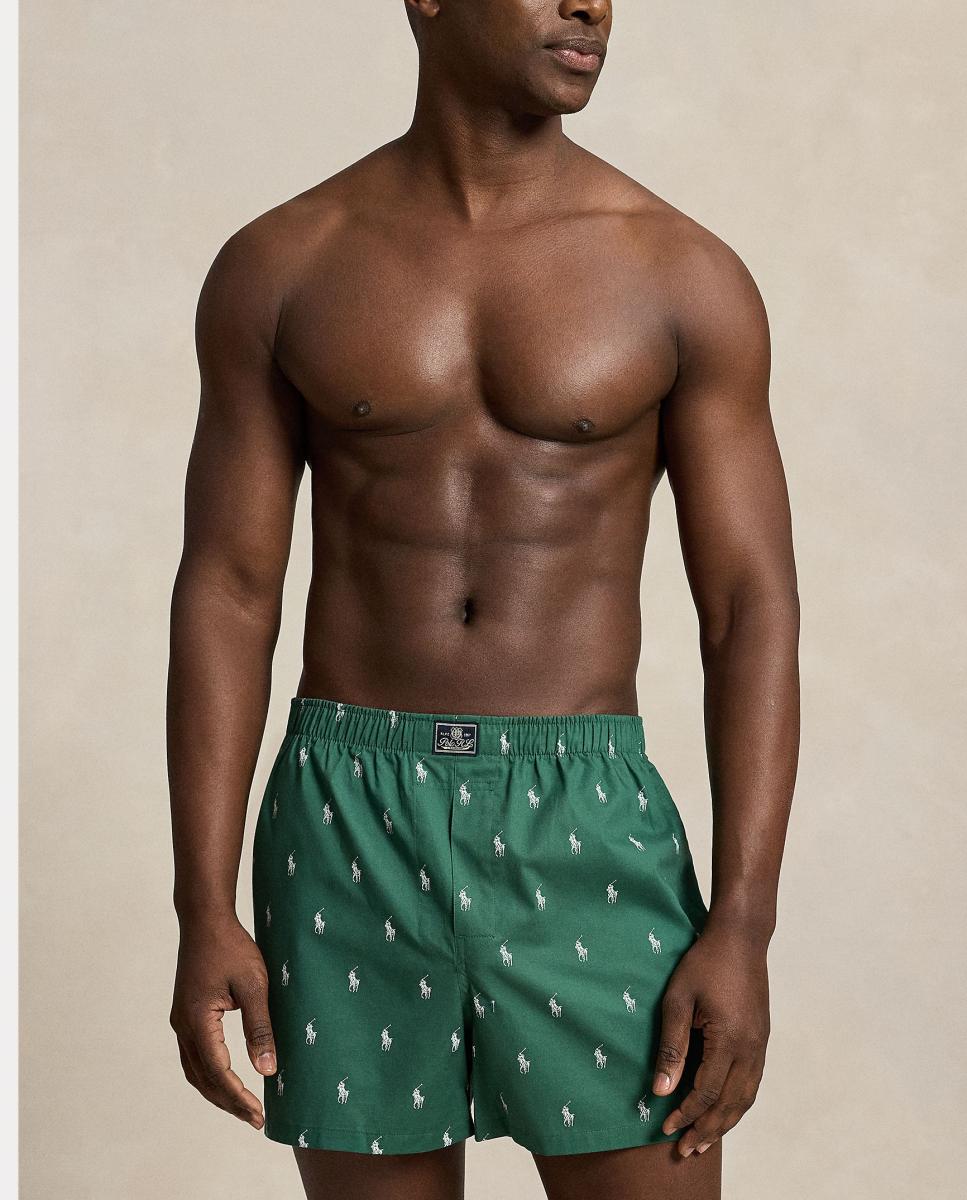 Pack de Três Boxers de algodão com Polo Bear Verde-claro-6