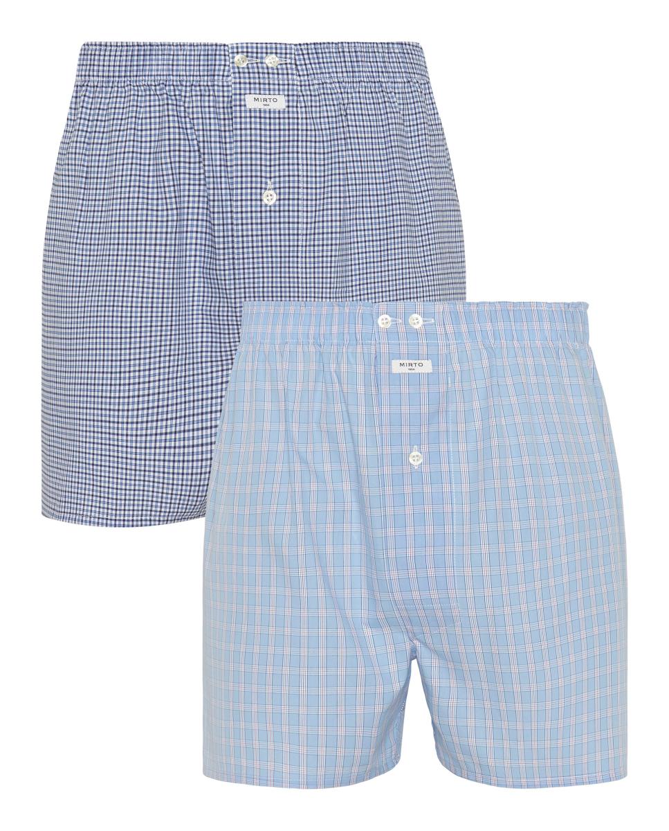 Imagen 0 de Pack dos boxer de hombre de tela Azul