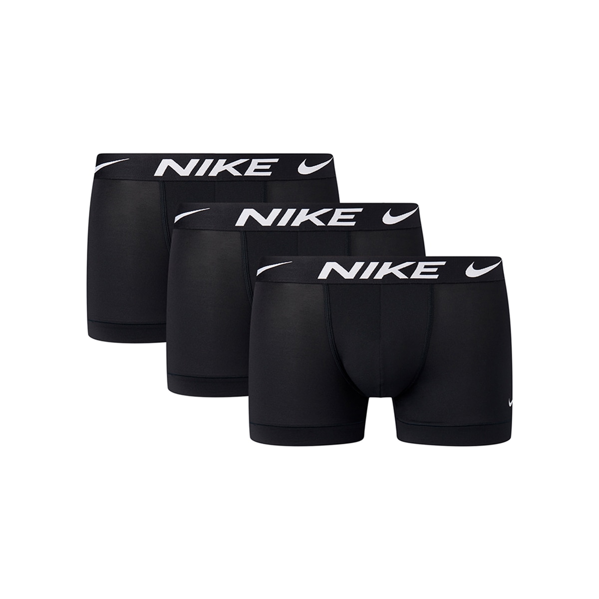 Pack de três boxers de malha pretos de homem Preto-1