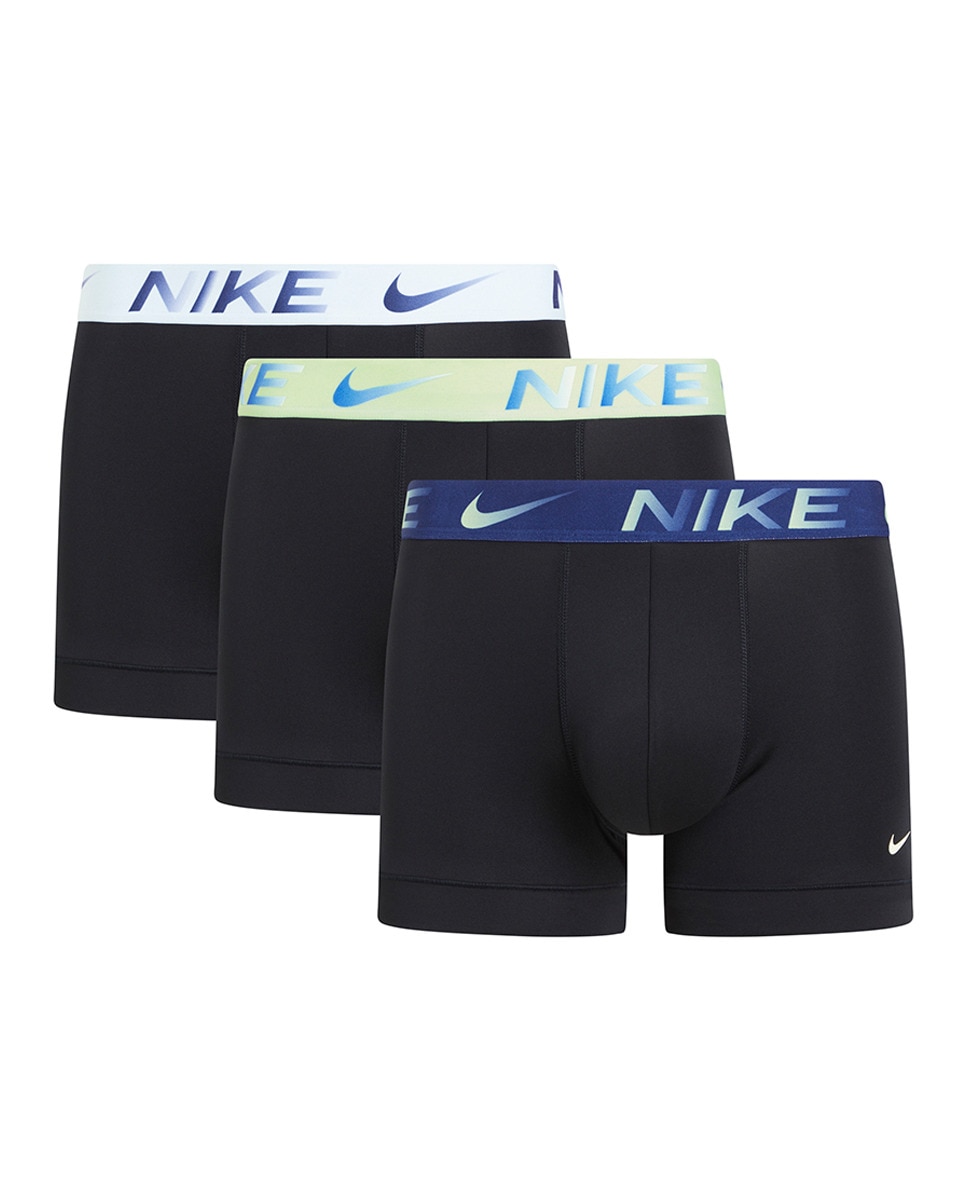 Pack de três boxers de malha pretos de homem Preto-2