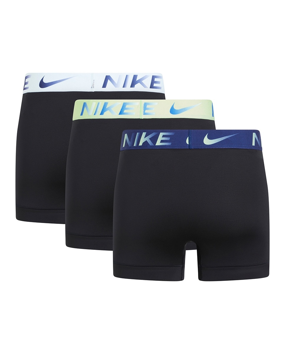 Pack de três boxers de malha pretos de homem Preto-4