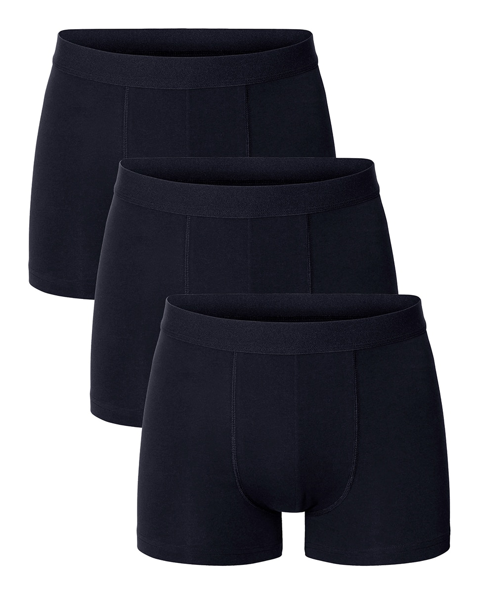 Imagen 4 de Pack de tres boxers de punto de hombre Bread & Boxers negros - Azul marino Azul marino