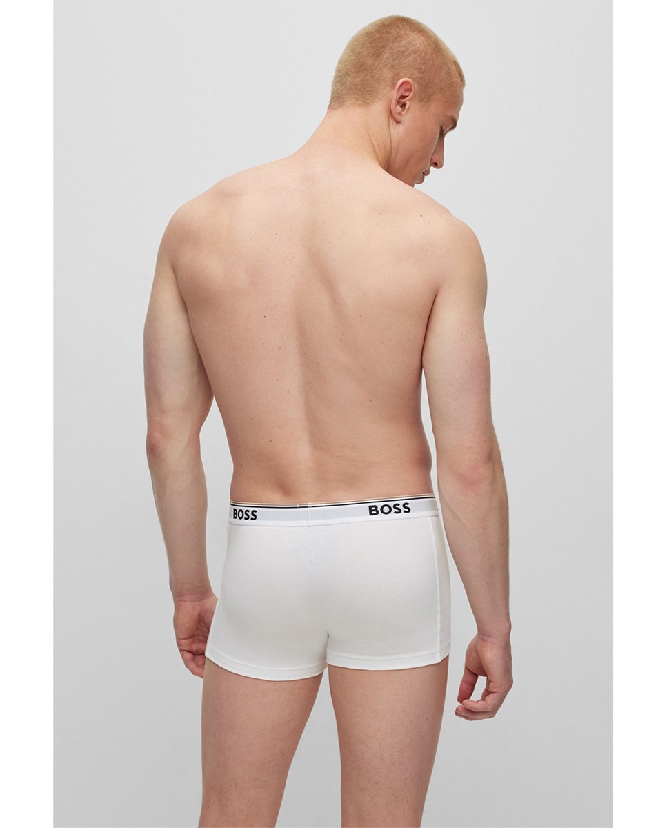 Imagen 2 de Pack de tres Boxer de hombre en algodón elastán - Boss - Blanco Blanco