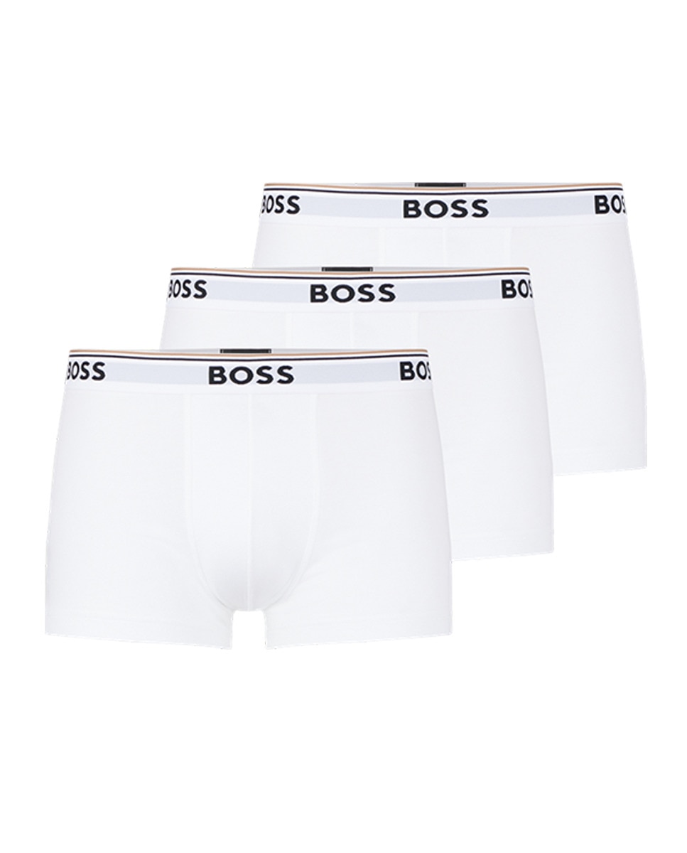 Imagen 4 de Pack de tres Boxer de hombre en algodón elastán - Boss - Blanco Blanco