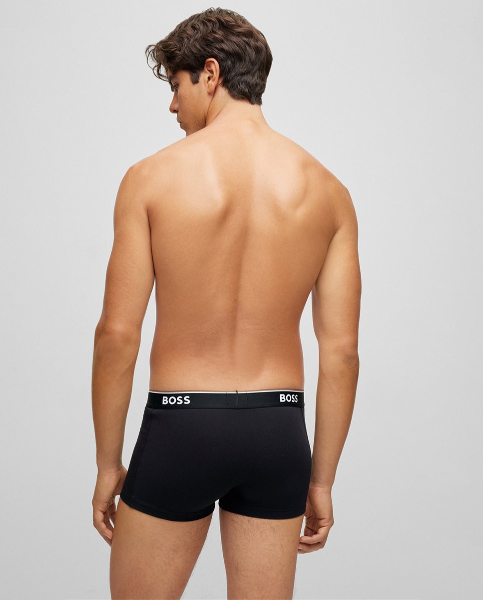 Imagen 2 de Pack de tres Boxer de hombre en algodón elastán - Boss - Negro Negro