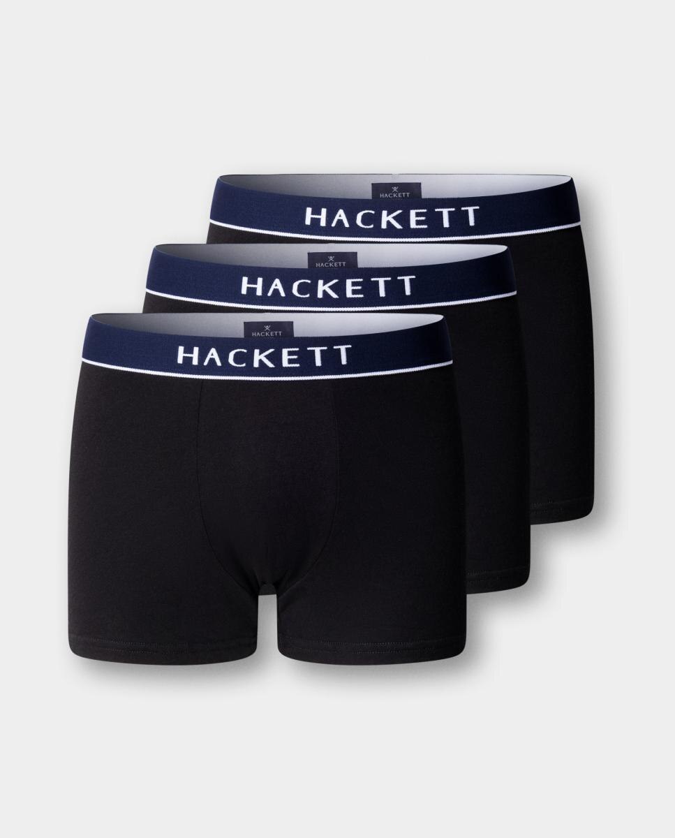 Pack de tres bóxers de punto de hombre - Hackett - Negro Negro-4