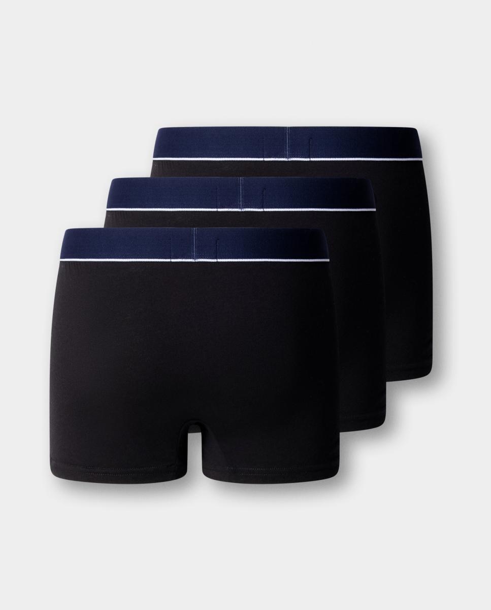 Pack de tres bóxers de punto de hombre - Hackett - Negro Negro-5