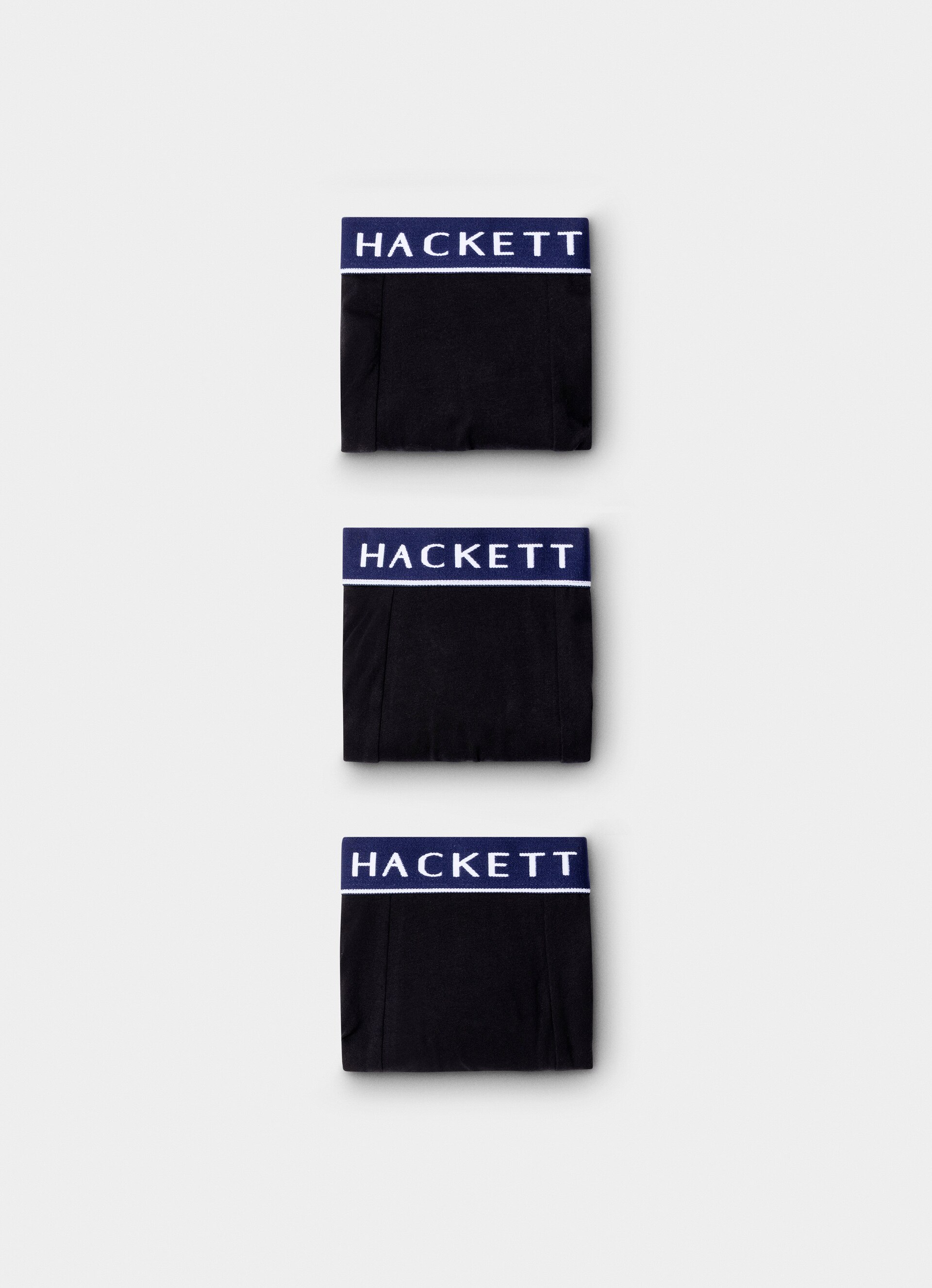 Pack de tres bóxers de punto de hombre - Hackett - Negro Negro-6