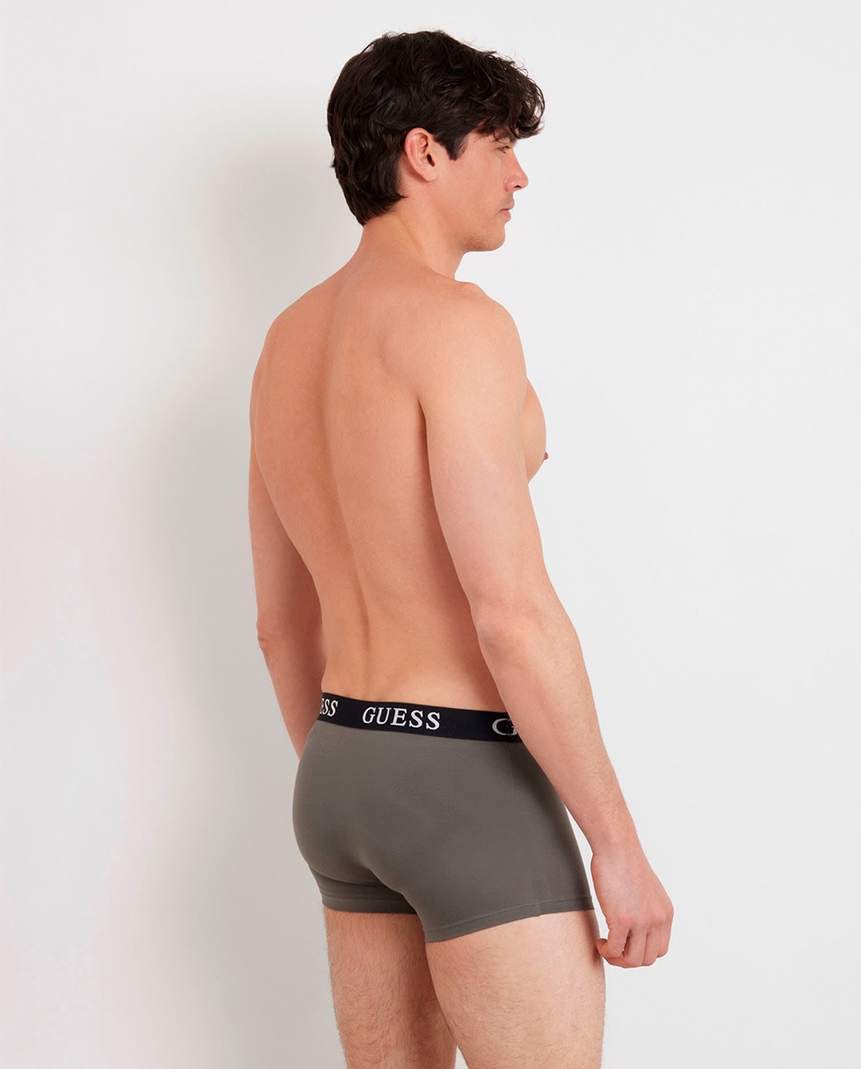Pack de Três Boxers de Malha Lisos Multicolor-3