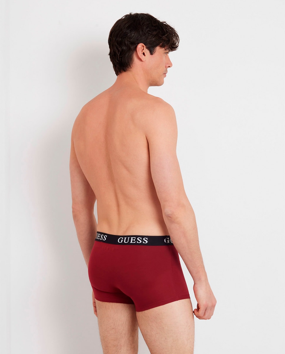 Pack de Três Boxers de Malha Lisos Multicolor-5