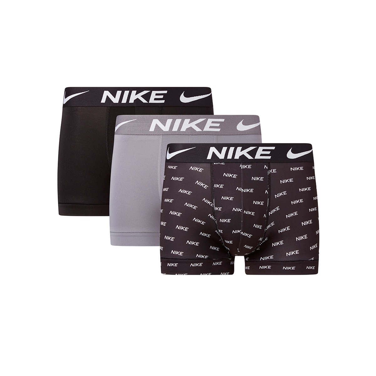 Pack de três boxers de malha pretos de homem Preto-1