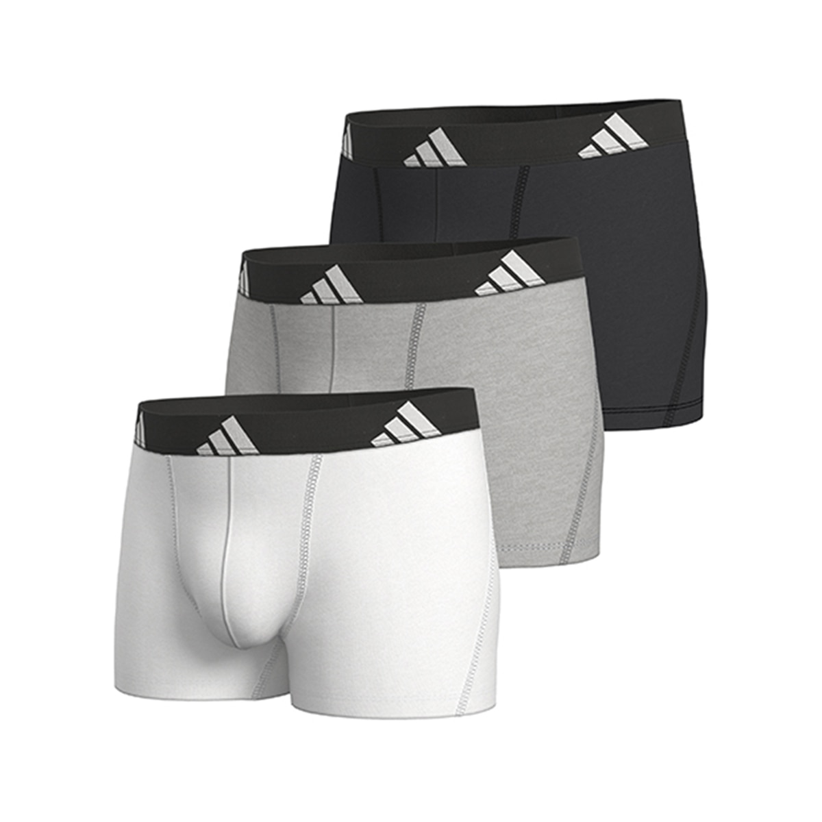 Pack de tres bóxers - adidas - Gris Gris-1