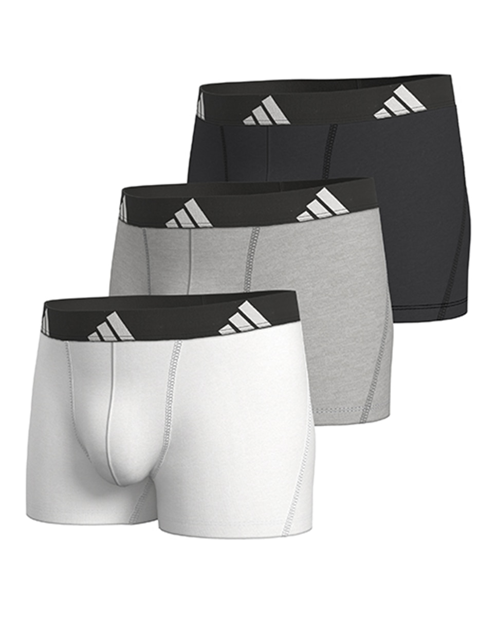 Pack de tres bóxers - adidas - Gris Gris-12