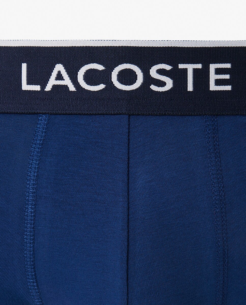 Pack de 3 Boxers de Algodão Elástico com Logótipo na Cintura Azul-8