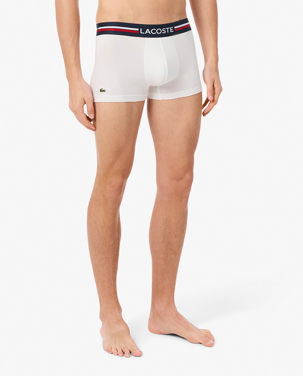 Pack de 3 Boxers de Algodão Elástico com Logótipo na Cintura Multicolor-4