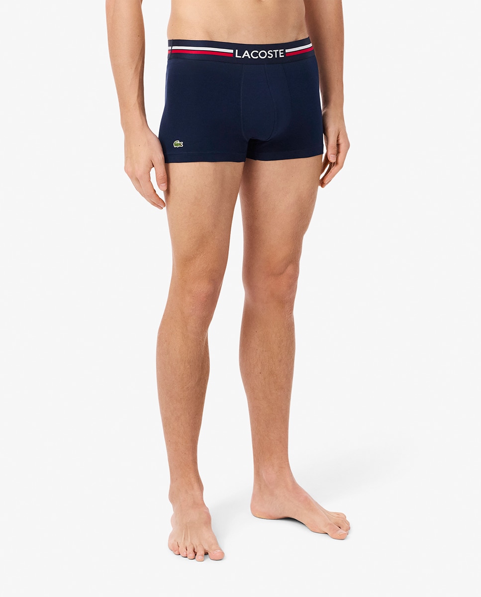 Pack de 3 Boxers de Algodão Elástico com Logótipo na Cintura Multicolor-5