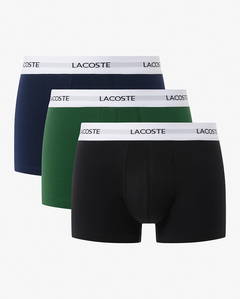 Pack de 3 calzoncillos de algodón con logo en la cintura - Lacoste - Multicolor Multicolor-6