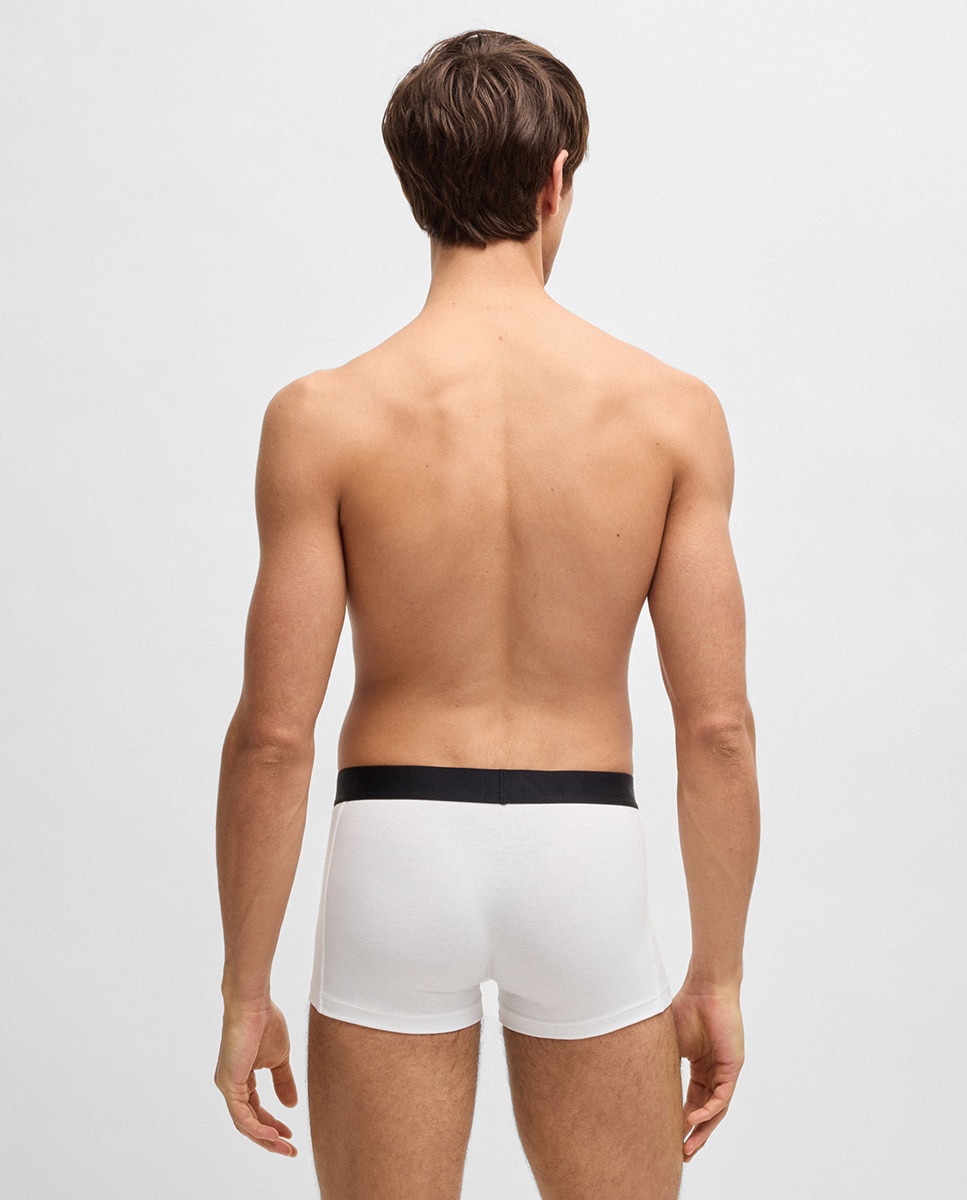 Pack de Três Boxers de Algodão Branco-3